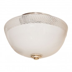 Small dome flush mount fixture with lattimo design 